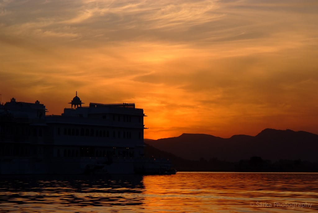 sunset in Udaipur india by Sarka Photography