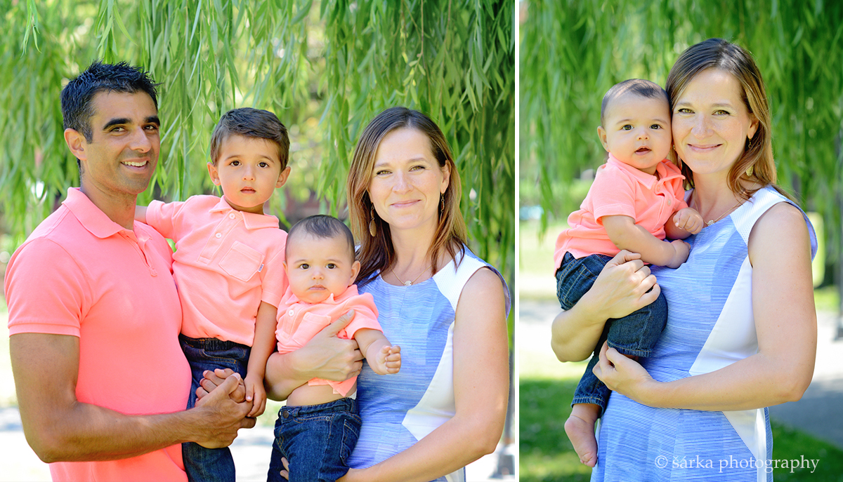 young family with their two boys in San Francisco park photographed by San Francisco Bay area children photographer Sarka Photography