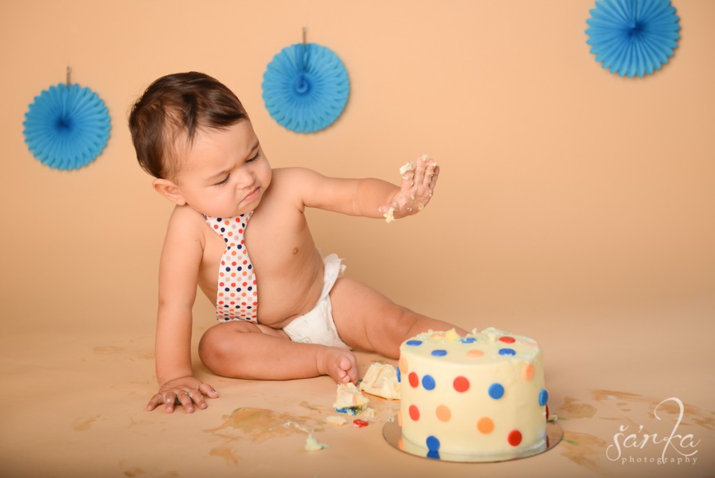 one your old boy cake smash photo session by San Francisco Bay Area and Santa Barbara baby photographer Sarka Photography