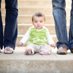 baby boy sitting on steps photographed by Santa Barbara and San Francisco bay area baby photographer Sarka Photography