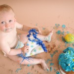 one year old boy cake smash photo session photographed by Santa Barbara and San Francisco bay area baby photographer Sarka Photography