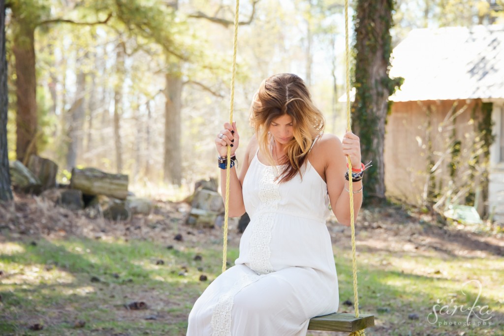 woodsy pregnancy photo session photographed by Santa Barbara based photographer Sarka Photography