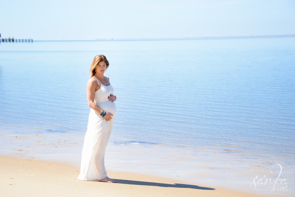 beach pregnancy photo session photographed by Santa Barbara based photographer Sarka Photography