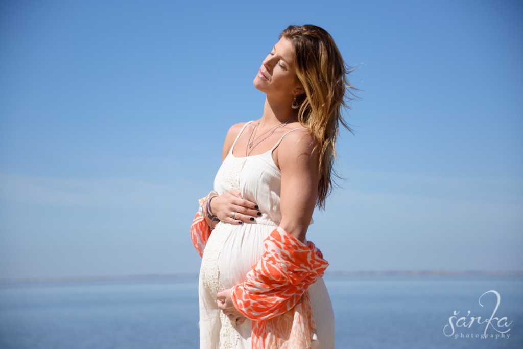 beach pregnancy photo session photographed by Santa Barbara based photographer Sarka Photography