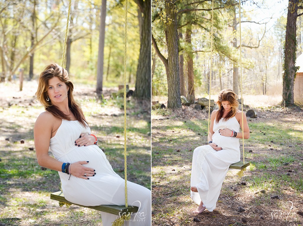 woodsy pregnancy photo session photographed by Santa Barbara based photographer Sarka Photography