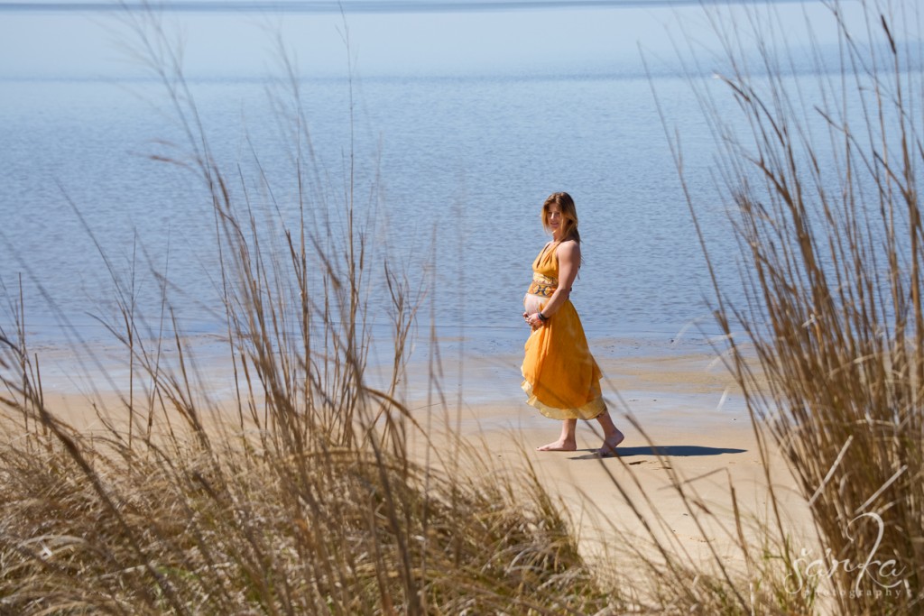 beach pregnancy photo session photographed by Santa Barbara based photographer Sarka Photography