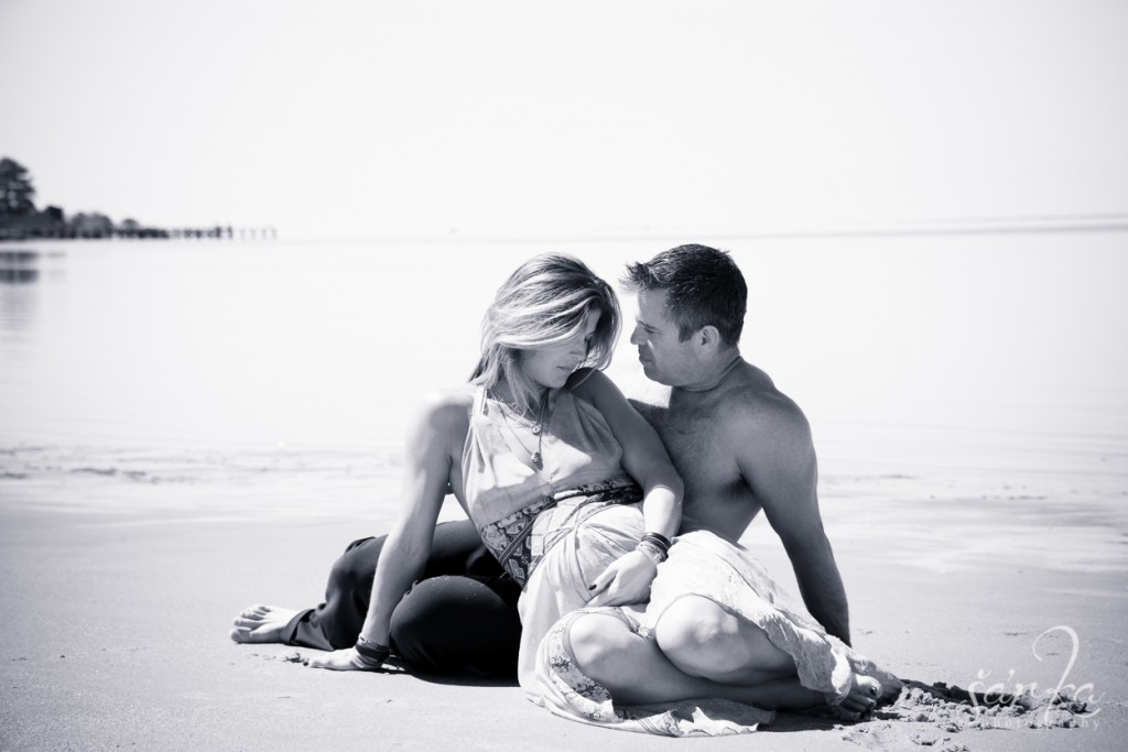 beach pregnancy photo session photographed by Santa Barbara based photographer Sarka Photography