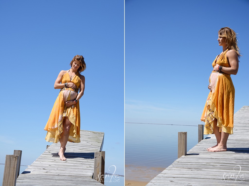 beach pregnancy photo session photographed by Santa Barbara based photographer Sarka Photography