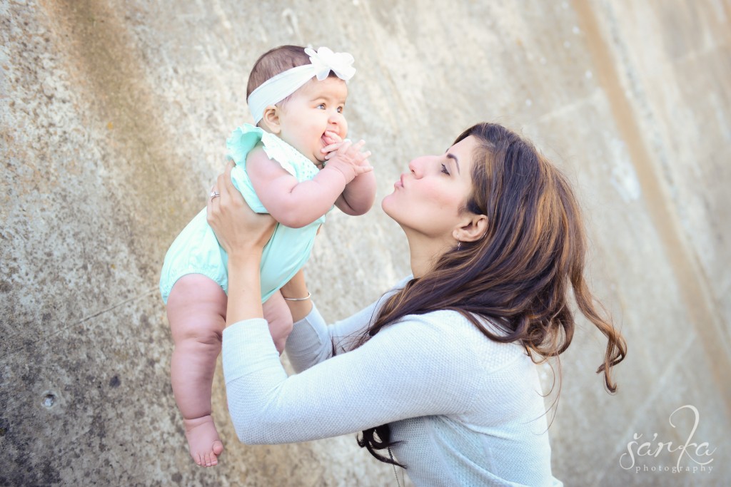 baby girl with her mom photographed by San Francisco Bay area baby photographer Sarka photography