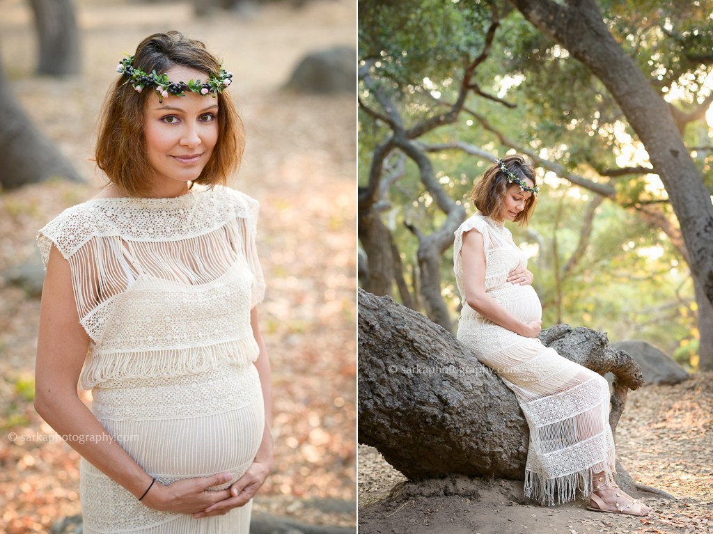 bohemian style maternity photo session by Santa Barbara pregnancy photographers Sarka Photography