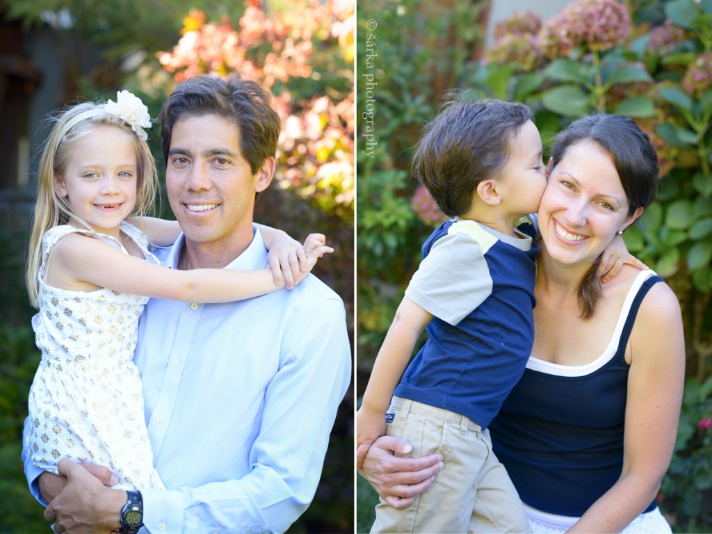 boy and girl hugging their parents photographed by Bay Area family photographer Sarka Photography