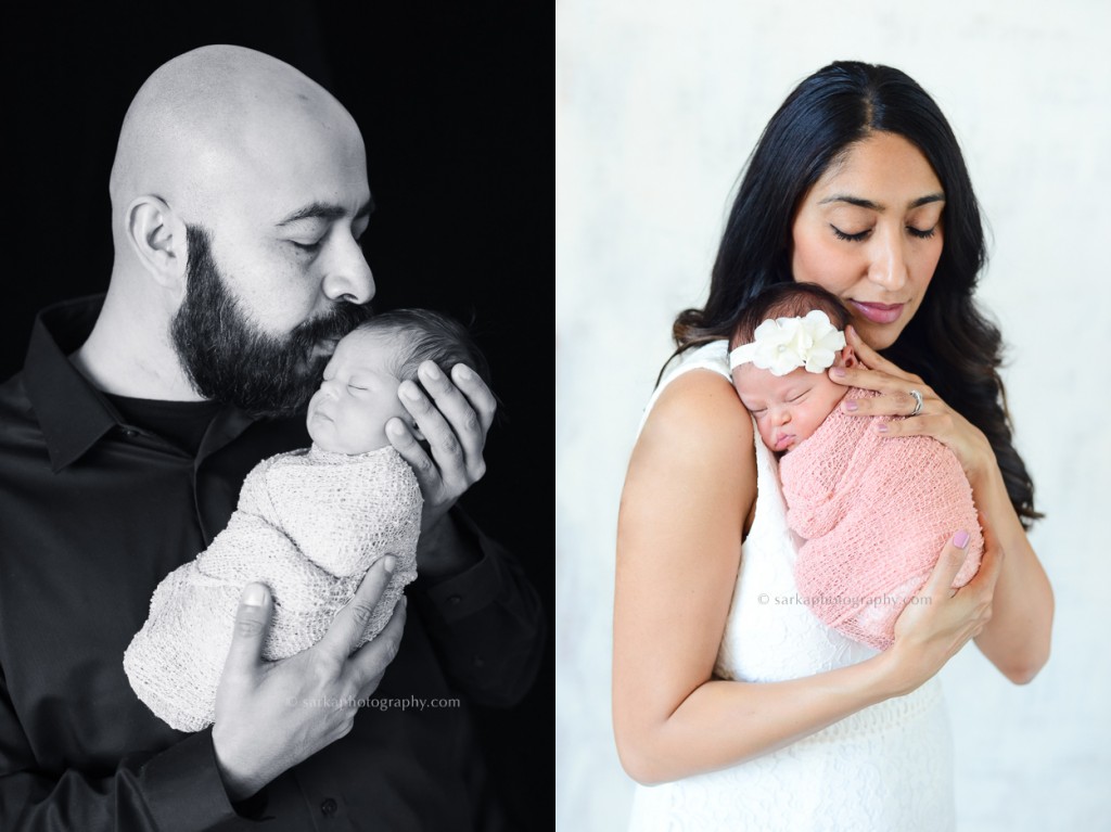young parents holding their newborn baby girl photographed by Santa Barbara Malibu Thousand Oaks baby and family photographer Sarka