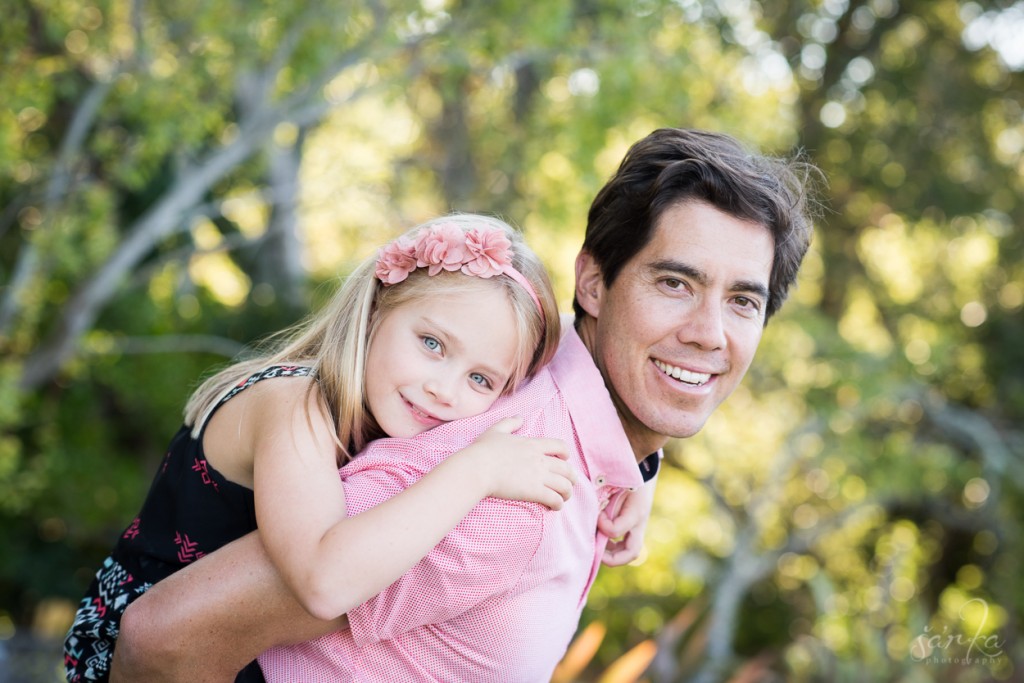 father daughter family portrait in hillsborough by santa barbara phtographer