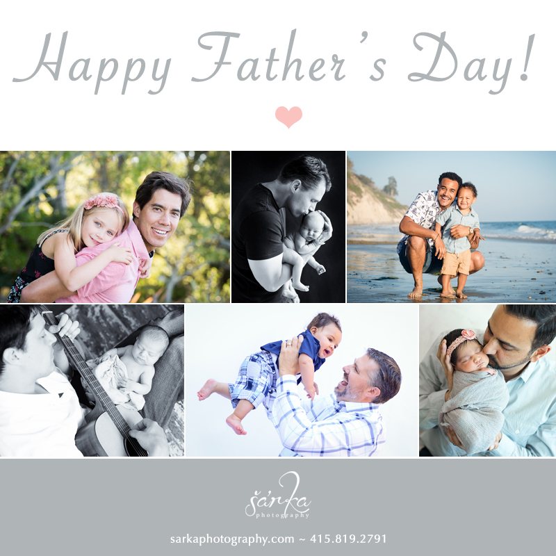 portraits of children with their dad to celebrate fathers photographed by Santa Barbara and Bay Area family photographer Sarka Photography