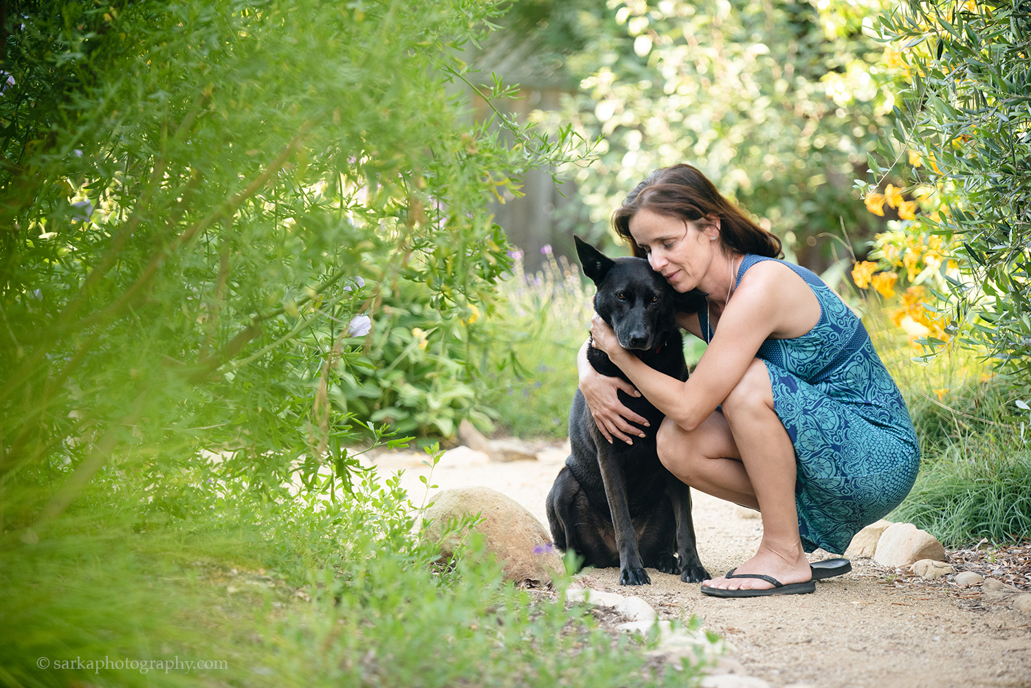 pet and owner portrait in Santa Barbara