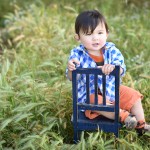 baby boy sitting on a vintage chair photographed by Santa Barbara and San Francisco bay area baby photographer Sarka Photography