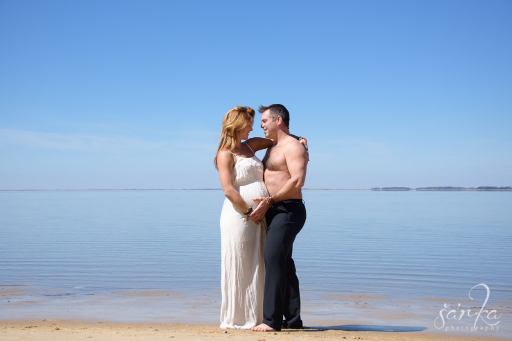 beach pregnancy photo session photographed by Santa Barbara based photographer Sarka Photography