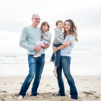 young family having fun during their family portrait session photographed by Santa Barbara children and family photographer by Sarka Photography